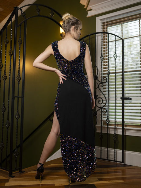 Black Multi Sequin Maxi Dress king-general-store-5710.myshopify.com