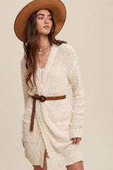 Popcorn Open Knit Cardigan Sweater king-general-store-5710.myshopify.com