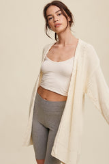 Cable Knit Open Front Long Cardigan king-general-store-5710.myshopify.com