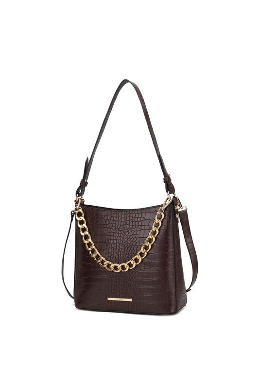 MKF Faux Crocodile-Embossed Shoulder Bag by Mia k king-general-store-5710.myshopify.com