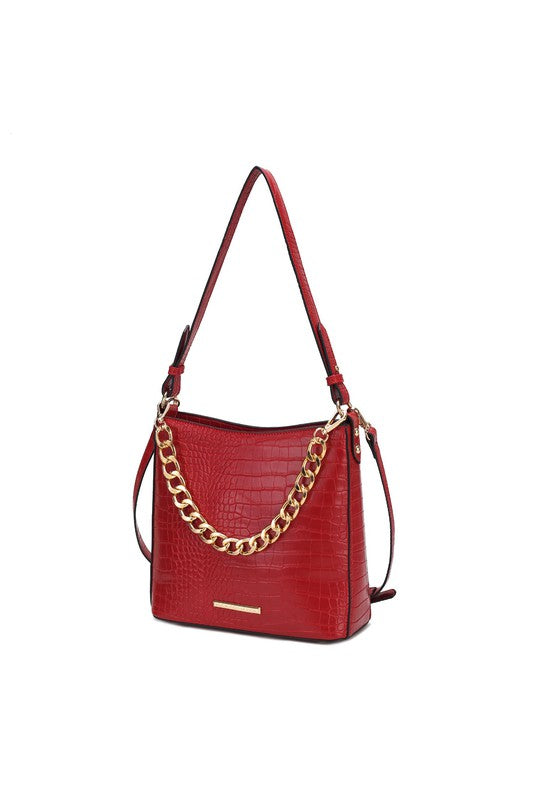 MKF Faux Crocodile-Embossed Shoulder Bag by Mia k king-general-store-5710.myshopify.com