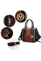 MKF Collection Daisy Croco Satchel & Wallet by Mia king-general-store-5710.myshopify.com