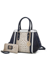 MKF Collection Daisy Croco Satchel & Wallet by Mia king-general-store-5710.myshopify.com