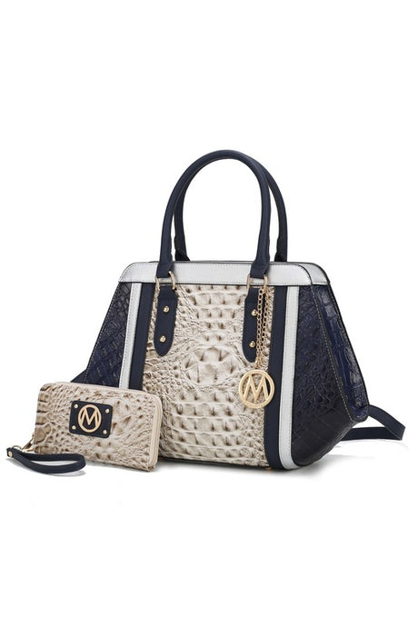 MKF Collection Daisy Croco Satchel & Wallet by Mia king-general-store-5710.myshopify.com
