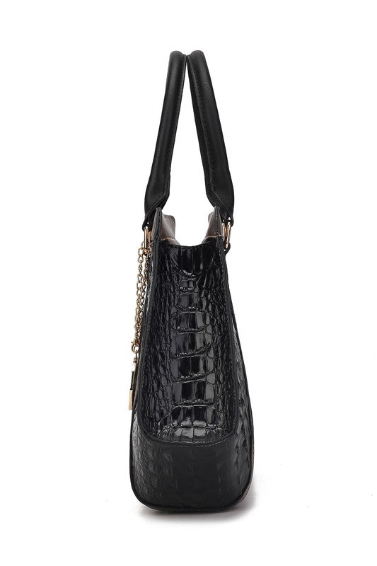 MKF Collection Daisy Croco Satchel & Wallet by Mia king-general-store-5710.myshopify.com