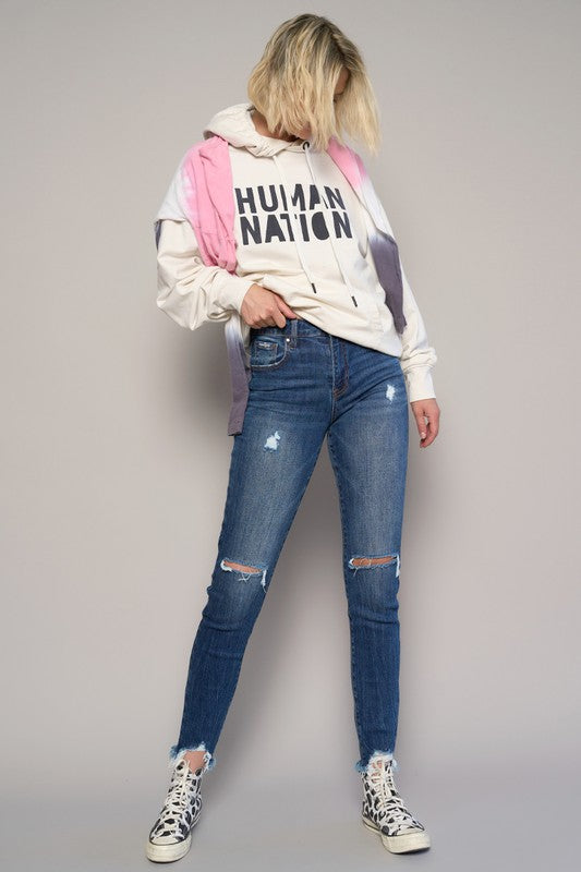 Mid-Rise Crop Slim Skinny Dark Wash Denim Jeans