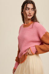 Color Block Ribbed Knit Sweater king-general-store-5710.myshopify.com