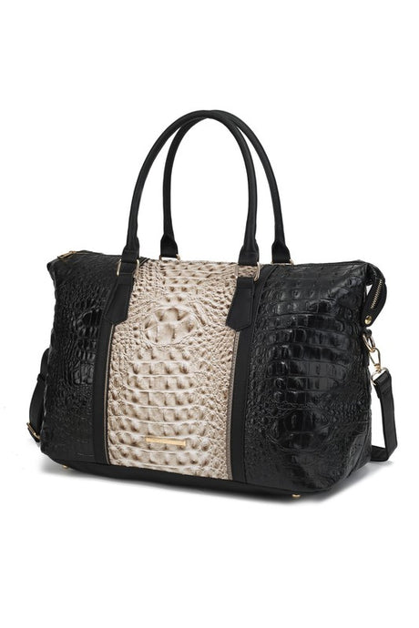 MKF Faux Crocodile-Embossed Duffle Bag by Mia K king-general-store-5710.myshopify.com