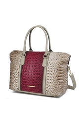 MKF Faux Crocodile-Embossed Duffle Bag by Mia K king-general-store-5710.myshopify.com