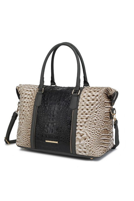 MKF Faux Crocodile-Embossed Duffle Bag by Mia K king-general-store-5710.myshopify.com