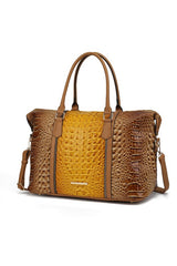 MKF Faux Crocodile-Embossed Duffle Bag by Mia K king-general-store-5710.myshopify.com