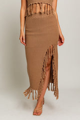 Tassel Detail Sweater Midi Skirt king-general-store-5710.myshopify.com