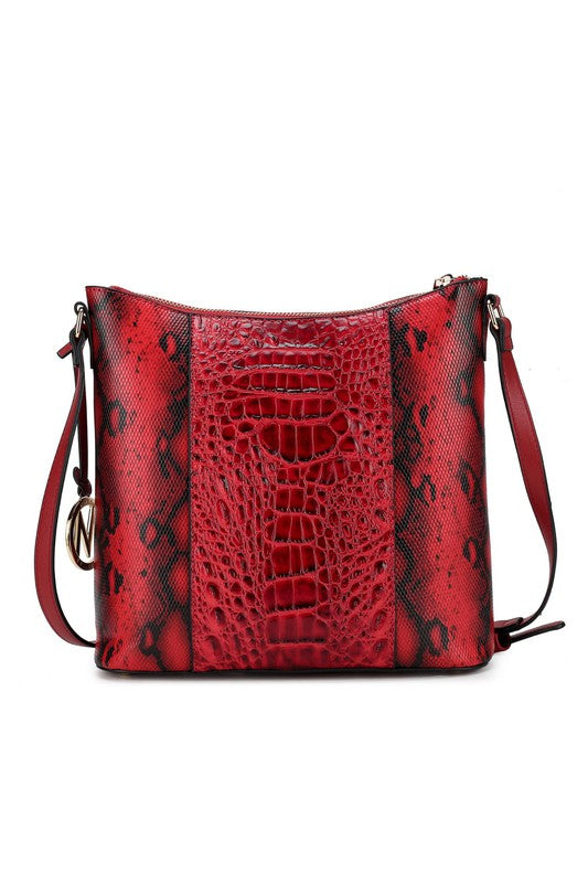 MKF Meline Crocodile and Snake Embossed Shoulder king-general-store-5710.myshopify.com