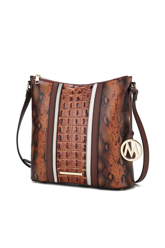 MKF Meline Crocodile and Snake Embossed Shoulder king-general-store-5710.myshopify.com