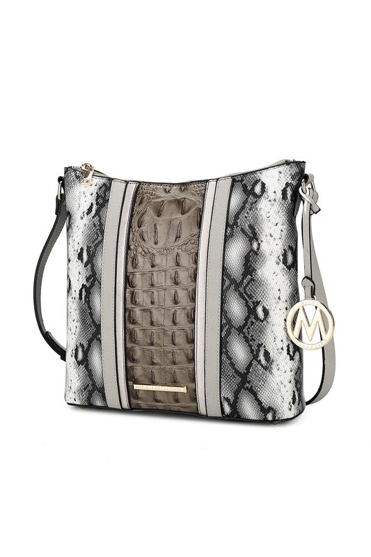 MKF Meline Crocodile and Snake Embossed Shoulder king-general-store-5710.myshopify.com