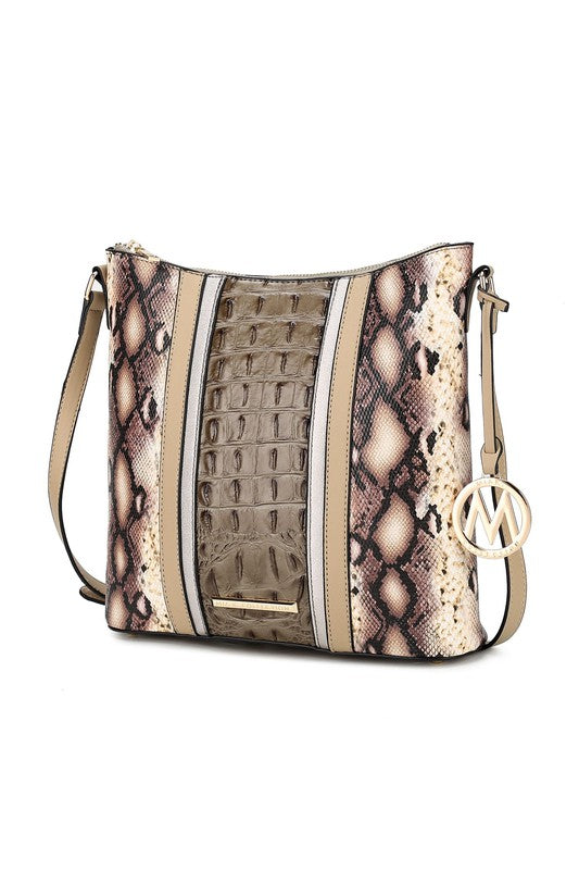 MKF Meline Crocodile and Snake Embossed Shoulder king-general-store-5710.myshopify.com