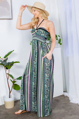 Halter Jumpsuit Cut Out Wide Leg with Pockets king-general-store-5710.myshopify.com