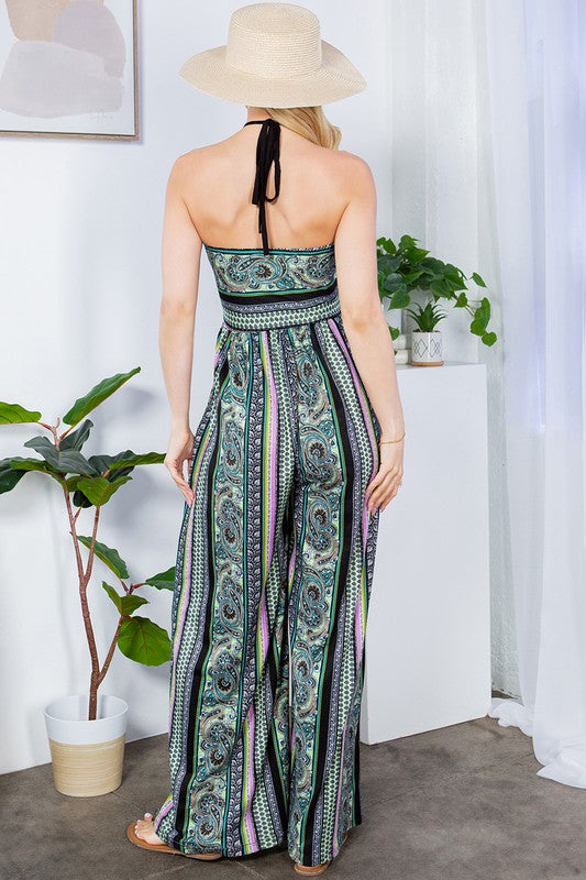 Halter Jumpsuit Cut Out Wide Leg with Pockets king-general-store-5710.myshopify.com