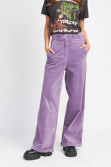 Purple Wide Leg Corduroy Pants king-general-store-5710.myshopify.com