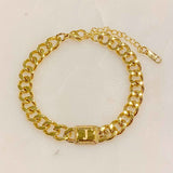 Uptown Cuban Chain Initial Bracelet king-general-store-5710.myshopify.com