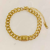 Uptown Cuban Chain Initial Bracelet king-general-store-5710.myshopify.com