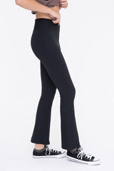 Ribbed Flare High-Waist Leggings