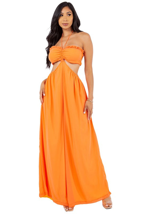 Orange Bralette Top Jumpsuit king-general-store-5710.myshopify.com