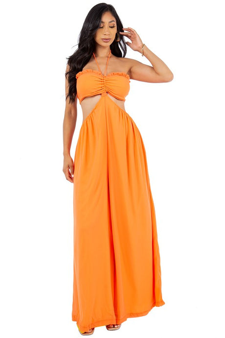 Orange Bralette Top Jumpsuit king-general-store-5710.myshopify.com