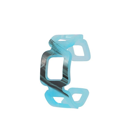 Square Link Marbled Resin Cuff Acrylic Bracelet king-general-store-5710.myshopify.com