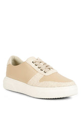 Kjaer Dual Tone Leather Sneakers king-general-store-5710.myshopify.com