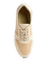 Kjaer Dual Tone Leather Sneakers king-general-store-5710.myshopify.com