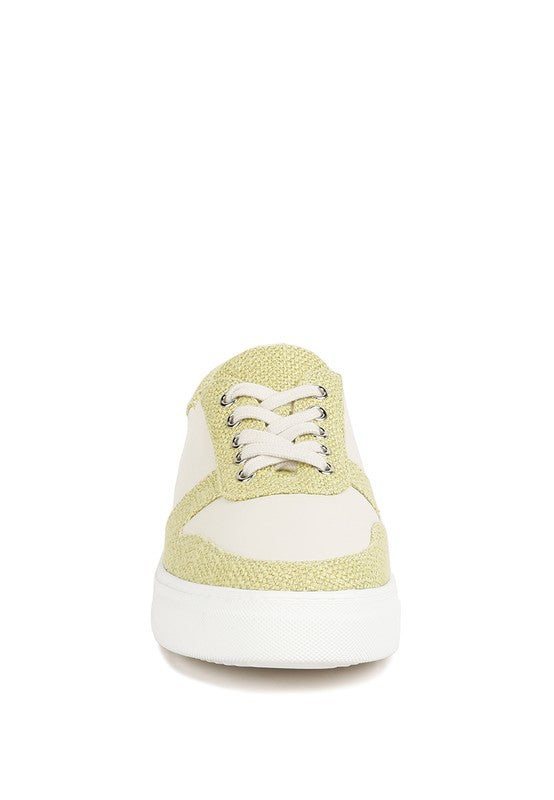 Kjaer Dual Tone Leather Sneakers king-general-store-5710.myshopify.com