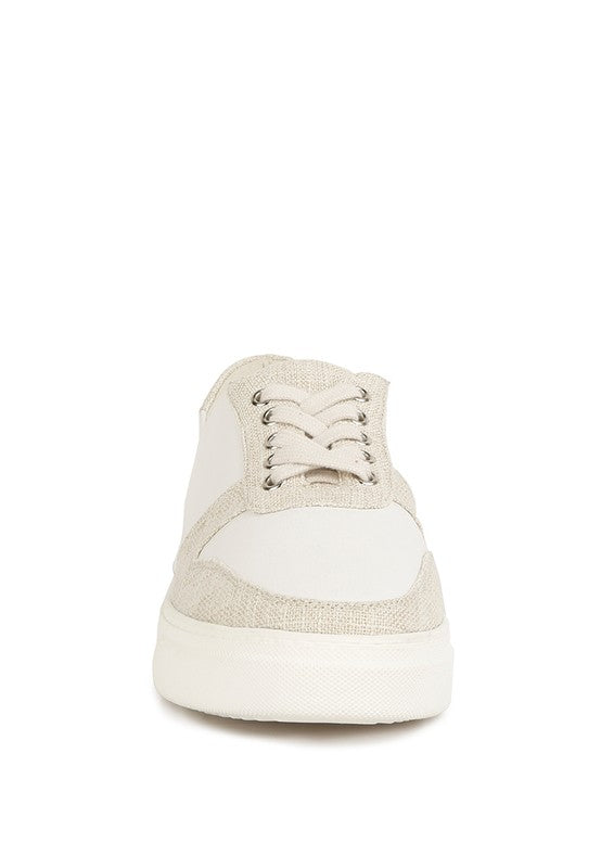 Kjaer Dual Tone Leather Sneakers king-general-store-5710.myshopify.com