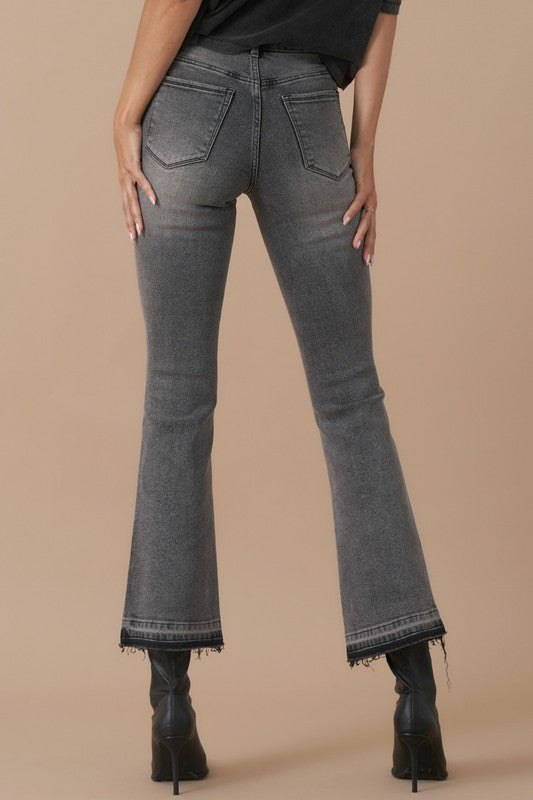 High Rise Crop Boot Denim