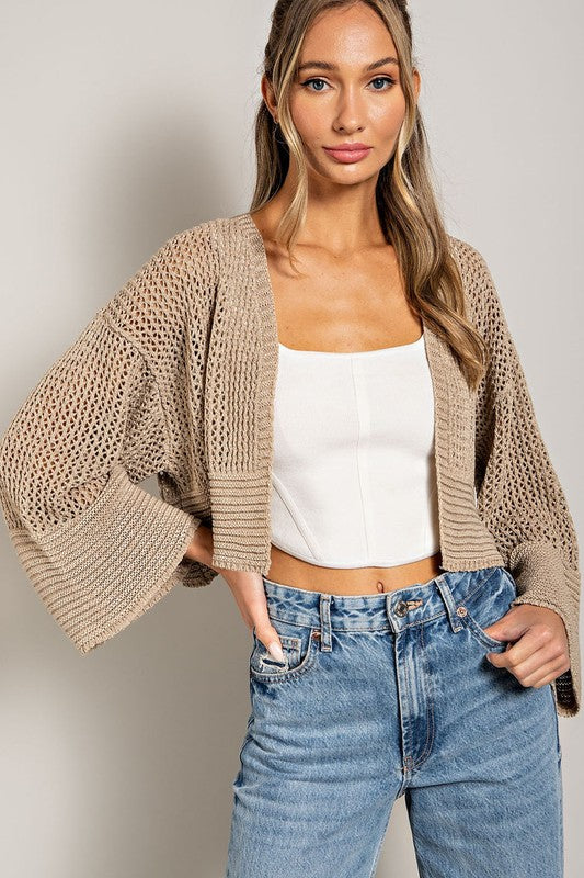 Eyelet Knit Cardigan king-general-store-5710.myshopify.com