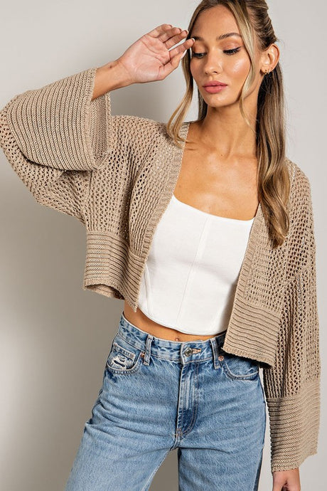 Eyelet Knit Cardigan king-general-store-5710.myshopify.com