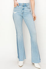 Plus High Rise Boot Cut Color Panel Detail king-general-store-5710.myshopify.com