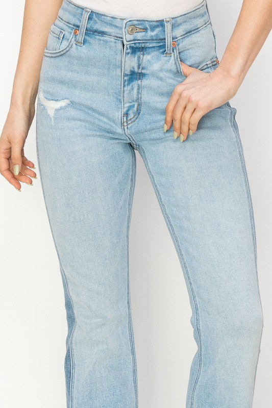 Plus High Rise Boot Cut Color Panel Detail king-general-store-5710.myshopify.com