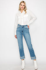 Plus High Rise Straight Jeans king-general-store-5710.myshopify.com