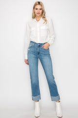 Plus High Rise Straight Jeans king-general-store-5710.myshopify.com