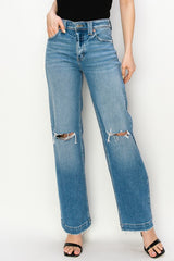 PLUS SIZE - HIGH RISE STRAIGHT LEG JEANS king-general-store-5710.myshopify.com