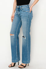 PLUS SIZE - HIGH RISE STRAIGHT LEG JEANS king-general-store-5710.myshopify.com