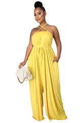 Solid Chiffon Style Sleeveless Jumpsuit king-general-store-5710.myshopify.com