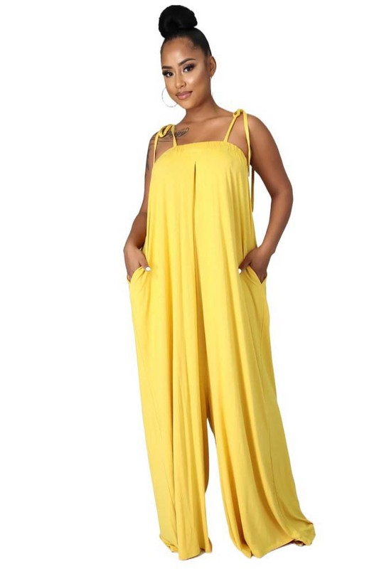 Solid Chiffon Style Sleeveless Jumpsuit king-general-store-5710.myshopify.com