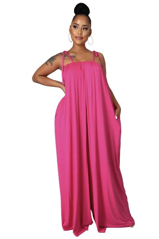 Solid Chiffon Style Sleeveless Jumpsuit king-general-store-5710.myshopify.com