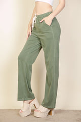 Knit Twill Drawstring Side Pocket Pants king-general-store-5710.myshopify.com