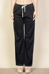 Knit Twill Drawstring Side Pocket Pants king-general-store-5710.myshopify.com