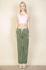 Knit Twill Drawstring Side Pocket Pants king-general-store-5710.myshopify.com