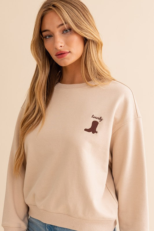 HOWDY Relaxed Fit Sweatshirt