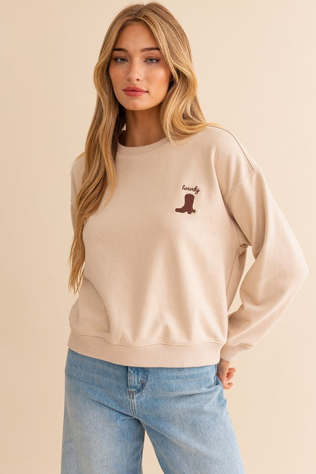 HOWDY Relaxed Fit Sweatshirt